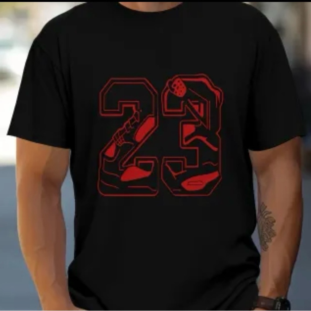 Men's Love Pattern Casual Tee with Elastic - Fashionable Men's Top - Menswear